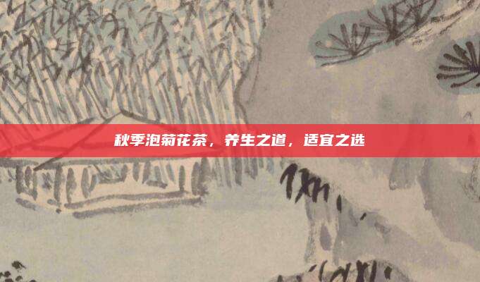 秋季泡菊花茶,养生之道,适宜之选