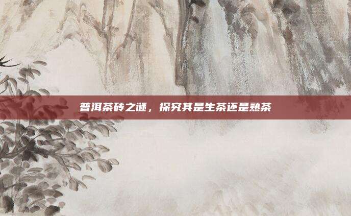 普洱茶砖之谜，探究其是生茶还是熟茶