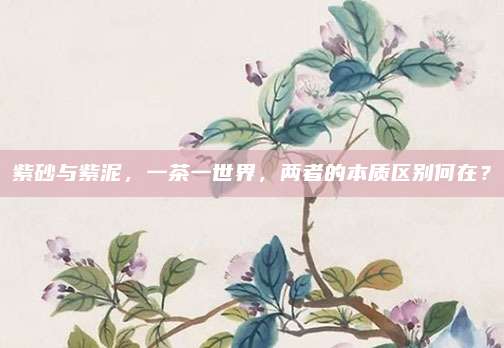 紫砂与紫泥,一茶一世界,两者的本质区别何在?