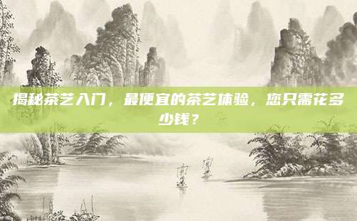 揭秘茶艺入门,最便宜的茶艺体验,您只需花多少钱?
