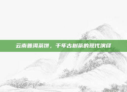 云南普洱茶饼，千年古树茶的现代演绎