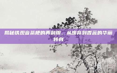 揭秘铁观音茶梗的再利用，从废弃到香茗的华丽转身