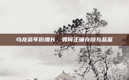 乌龙茶年份增长，如何正确存放与品鉴