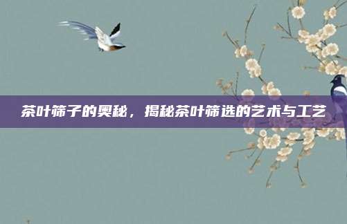 茶叶筛子的奥秘，揭秘茶叶筛选的艺术与工艺