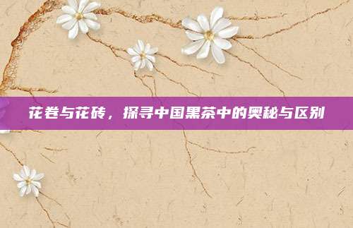 花卷与花砖,探寻中国黑茶中的奥秘与区别