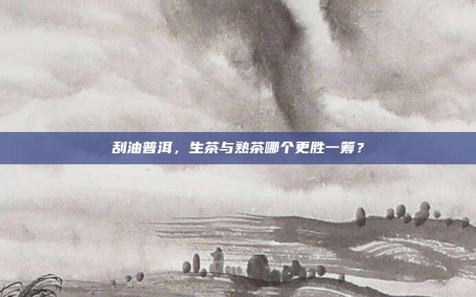 刮油普洱，生茶与熟茶哪个更胜一筹？