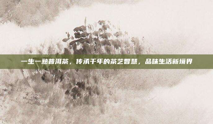 一生一熟普洱茶，传承千年的茶艺智慧，品味生活新境界