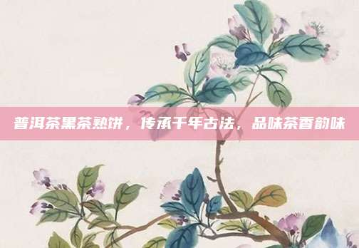 普洱茶黑茶熟饼，传承千年古法，品味茶香韵味
