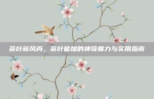 茶叶新风尚，茶叶能加的神奇魔力与实用指南