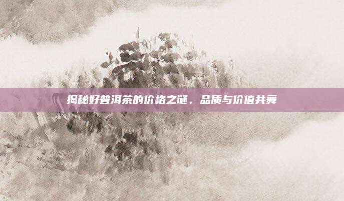 揭秘好普洱茶的价格之谜，品质与价值共舞
