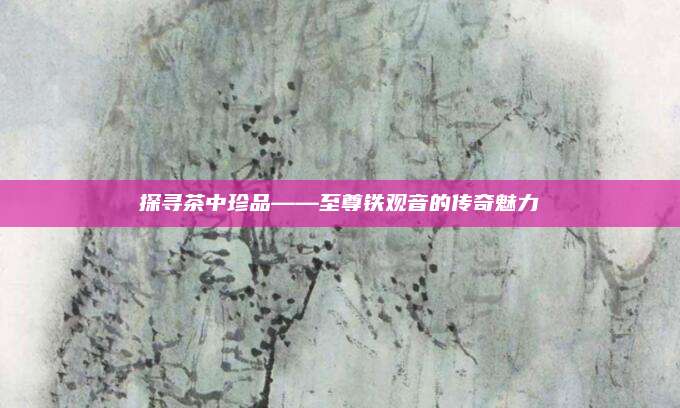 探寻茶中珍品——至尊铁观音的传奇魅力