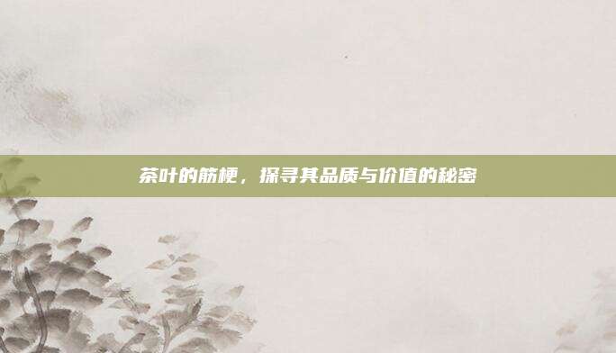 茶叶的筋梗,探寻其品质与价值的秘密