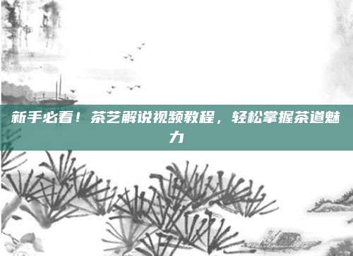 新手必看!茶艺解说视频教程,轻松掌握茶道魅力