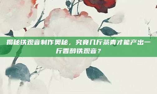 揭秘铁观音制作奥秘,究竟几斤茶青才能产出一斤香醇铁观音?