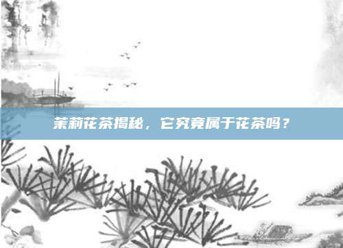 茉莉花茶揭秘,它究竟属于花茶吗?
