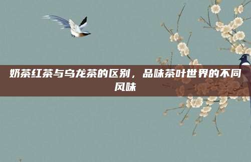 奶茶红茶与乌龙茶的区别，品味茶叶世界的不同风味