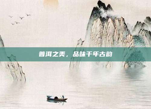 普洱之美,品味千年古韵