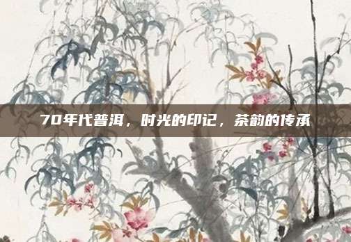70年代普洱，时光的印记，茶韵的传承