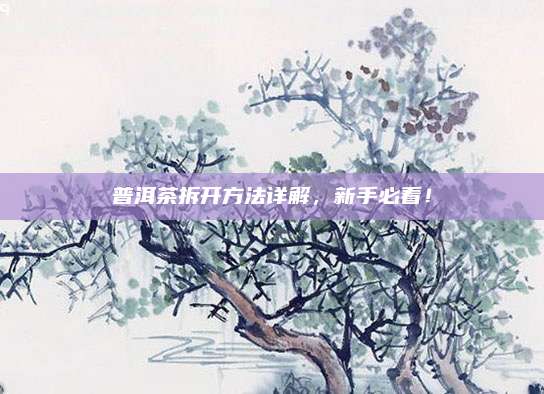 普洱茶拆开方法详解,新手必看!