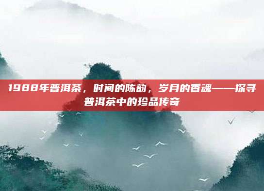 1988年普洱茶,时间的陈韵,岁月的香魂——探寻普洱茶中的珍品传奇