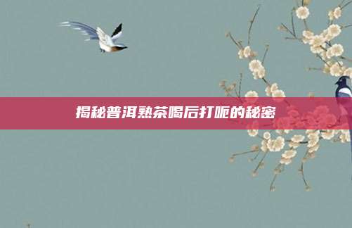 揭秘普洱熟茶喝后打呃的秘密