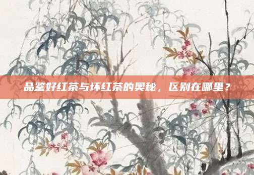 品鉴好红茶与坏红茶的奥秘，区别在哪里？