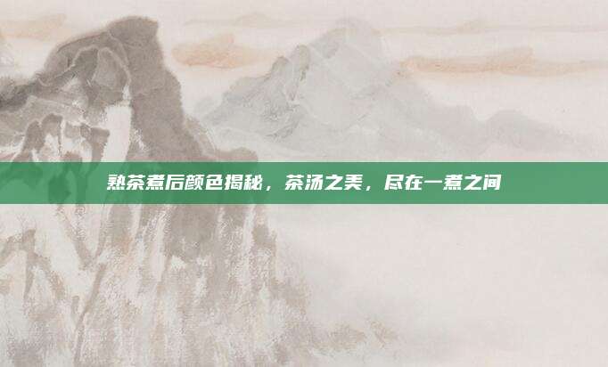 熟茶煮后颜色揭秘,茶汤之美,尽在一煮之间