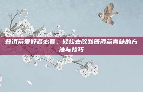 普洱茶爱好者必看，轻松去除熟普洱茶青味的方法与技巧