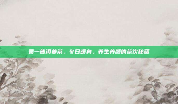 贡一普洱姜茶，冬日暖身，养生养颜的茶饮秘籍