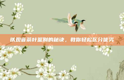 铁观音茶叶鉴别的秘诀，教你轻松区分优劣